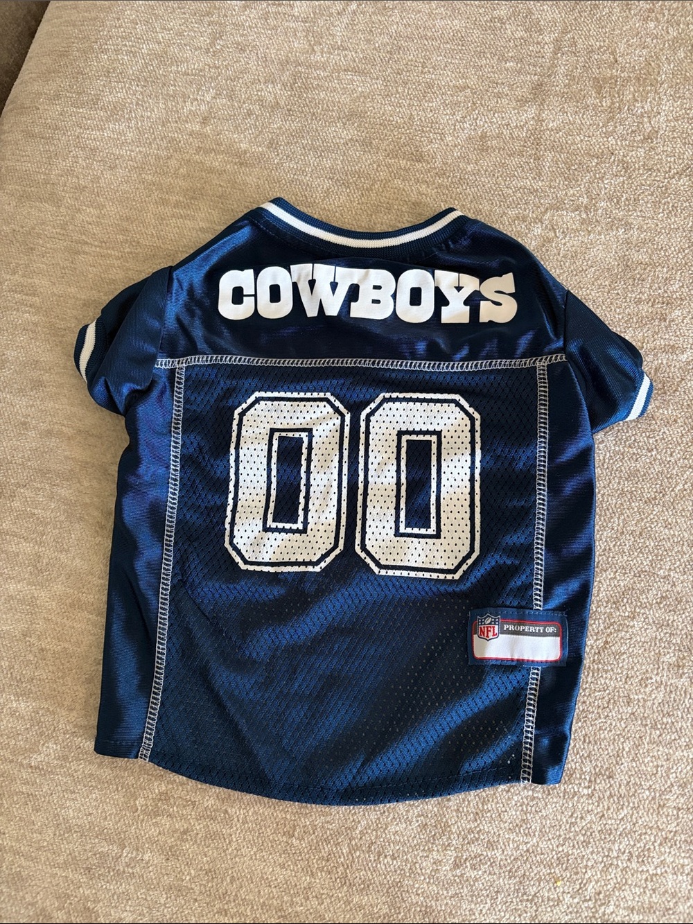 NFL Navy and White Cowboys Pet Jersey